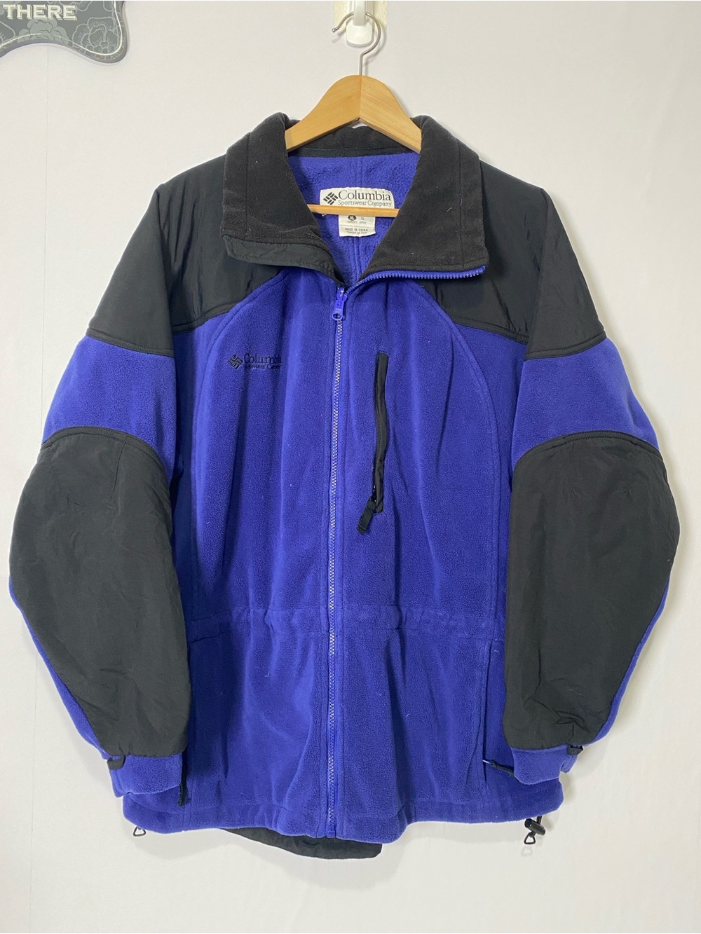 Columbia Women's Jacket Fullzip Colorblock Blue Black Fleece Outdoor XL